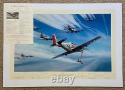 Robert Taylor JET HUNTERS 14 SIGNATUR P-51 Masters of the Air Aviation Art Print
