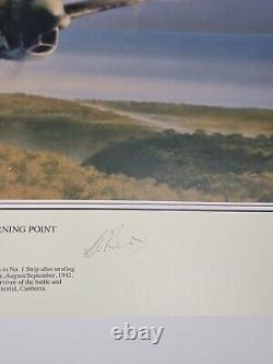 Robert Taylor MILNE BAY TURNING POINT & Cert Signed x2 WW2 Pilots 389 OF 550