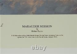 Robert Taylor Marauder Mission Collectible WW II Flying Aces Print MINT