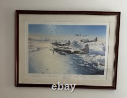 Robert Taylor Midway WWII Art Signed by Dick Best Rare 99/120 Framed Print