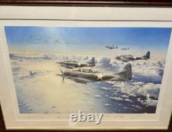Robert Taylor Midway WWII Art Signed by Dick Best Rare 99/120 Framed Print