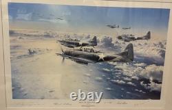 Robert Taylor Midway WWII Art Signed by Dick Best Rare 99/120 Framed Print