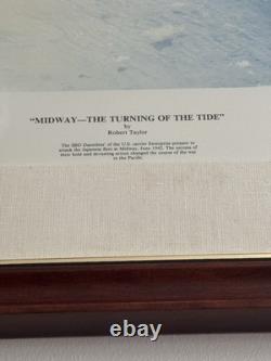 Robert Taylor Midway WWII Art Signed by Dick Best Rare 99/120 Framed Print