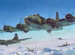 Robert Taylor SCHWEINFURT THE SECOND MISSION 10 Signatur B-17 Aviation Art Print