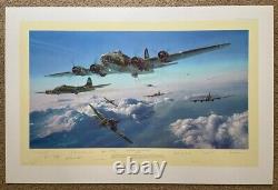 Robert Taylor SCHWEINFURT THE SECOND MISSION 10 Signatur B-17 Aviation Art Print