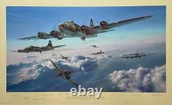 Robert Taylor SCHWEINFURT THE SECOND MISSION 10 Signatur B-17 Aviation Art Print