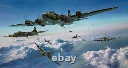 Robert Taylor SCHWEINFURT THE SECOND MISSION 10 Signatur B-17 Aviation Art Print