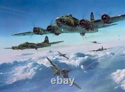 Robert Taylor SCHWEINFURT THE SECOND MISSION 10 Signatur B-17 Aviation Art Print