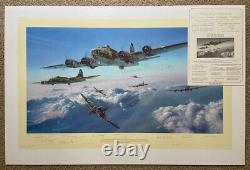 Robert Taylor SCHWEINFURT THE SECOND MISSION 10 Signatur B-17 Aviation Art Print
