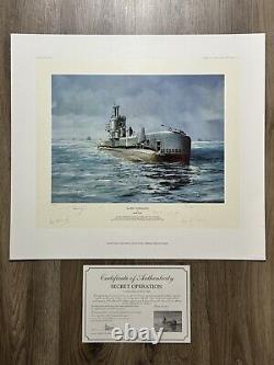 Robert Taylor SECRET OPERATION Collectible WW II Submarine Print With COA Limit