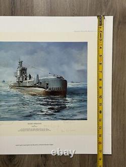 Robert Taylor SECRET OPERATION Collectible WW II Submarine Print With COA Limit