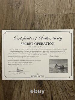 Robert Taylor SECRET OPERATION Collectible WW II Submarine Print With COA Limit
