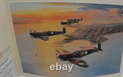 Robert Taylor SPITFIRES OVER DARWIN withCOA 4 Pilots Signatures Print