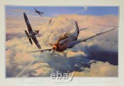 Robert Taylor STRUGGLE FOR SUPREMACY 7 US & Luftwaffe Signed Aviation Art Print