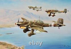 Robert Taylor STUKA Collectible WW II Flying Aces Print MINT Unframed