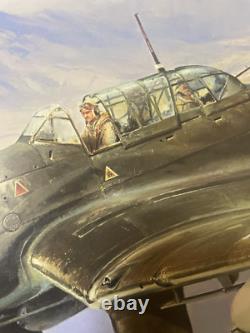 Robert Taylor STUKA Print 834/1250 with COA, Signed by 4 STUKA pilots & Artist