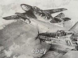 Robert Taylor SURPRISE ATTACK P-51 Mustang & Me-262 MINT Aviation Art Print