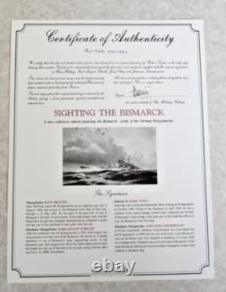 Robert Taylor Sighting the Bismarck SN counter signed by pilots