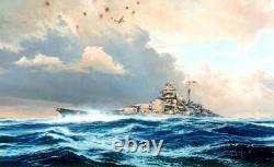 Robert Taylor Sighting the Bismarck SN counter signed by piolts