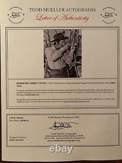 Robert Taylor Signed Autographed Photo With COA Quo Vadis Waterloo Bridge RARE
