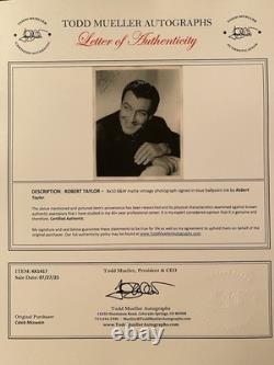 Robert Taylor Signed Autographed Photo w COA Ivanhoe Waterloo Bridge Quo Vadis