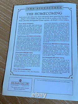 Robert Taylor The Homecoming Print & Cert No. 268 WW2 Signed x6 Knight's Cross