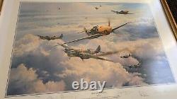 Robert Taylor WWII Aviation Print Numbered SIGNED By Taylor & 4 German ACES