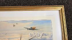 Robert Taylor WWII Aviation Print Numbered SIGNED By Taylor & 4 German ACES