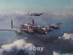 Robert Taylor print Lancaster signed by Group Captain RAF Leonard Cheshire