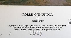 Rolling Thunder by Robert Taylor Remarque withCOA 4 Pilots Signature Rare 7/25