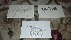 SIGNED AUTOGRAPHED DICK VAN DYKE 3x5 INDEX CARD 3X5 ROBERT STACK RIP TAYLOR LOT