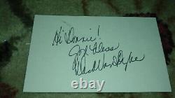 SIGNED AUTOGRAPHED DICK VAN DYKE 3x5 INDEX CARD 3X5 ROBERT STACK RIP TAYLOR LOT