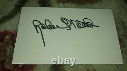 SIGNED AUTOGRAPHED DICK VAN DYKE 3x5 INDEX CARD 3X5 ROBERT STACK RIP TAYLOR LOT