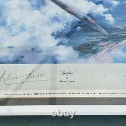 SPITFIRE print By Robert TAYLOR, Sir Douglas Bader & Johnnie Johnson Hand Signed