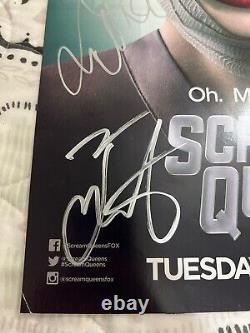 Scream Queens SDCC signed poster Taylor Lautner, Emma Roberts, Lea Michele, Keke