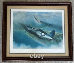 Signed Medal of Honor Ace Kenneth Walsh Robert Taylor Aviation Art