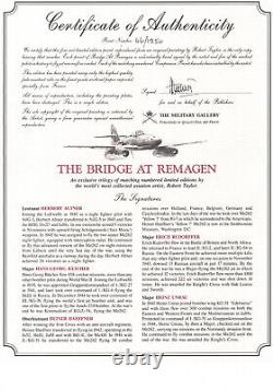 THE BRIDGE AT REMAGEN' signed ltd ed military aviation print Robert Taylor