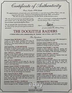 The Doolittle Raiders Robert Taylor Print Signed by 14 Doolittle Raiders
