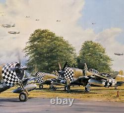 The Mighty Eighth ROBERT TAYLOR 7 Signatures & Numbered Ltd Edition Print HTF