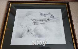 The Wolfpack by Robert Taylor aviation art signed by Zemke's Wolf Pack Aces