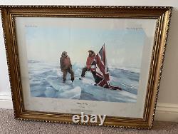 Transglobe Expedition Signed Robert Taylor print Raising The Flag 1982 Fiennes