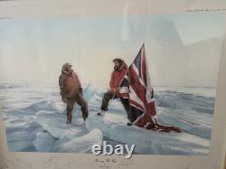 Transglobe Expedition Signed Robert Taylor print Raising The Flag 1982 Fiennes