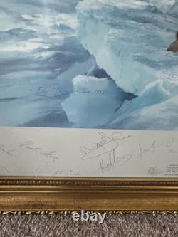 Transglobe Expedition Signed Robert Taylor print Raising The Flag 1982 Fiennes