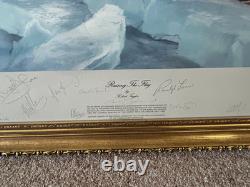 Transglobe Expedition Signed Robert Taylor print Raising The Flag 1982 Fiennes