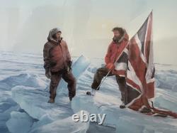 Transglobe Expedition Signed Robert Taylor print Raising The Flag 1982 Fiennes