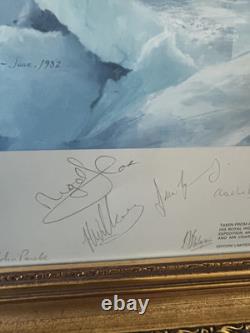 Transglobe Expedition Signed Robert Taylor print Raising The Flag 1982 Fiennes