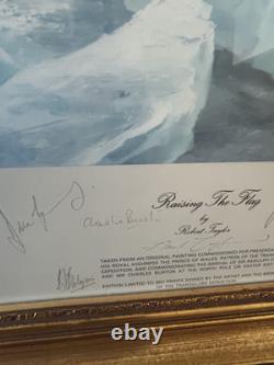 Transglobe Expedition Signed Robert Taylor print Raising The Flag 1982 Fiennes