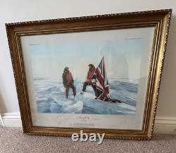 Transglobe Expedition Signed Robert Taylor print Raising The Flag 1982 Fiennes