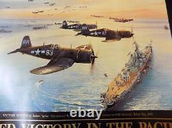 VICTORY IN THE PACIFIC Fiftieth Anniversary WWII Print SIGNED by Artist R Taylor