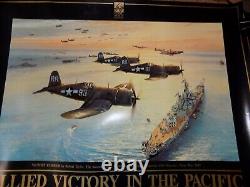 VICTORY IN THE PACIFIC Fiftieth Anniversary WWII Print SIGNED by Artist R Taylor